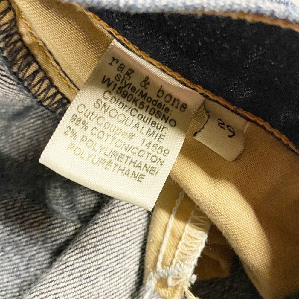 rag & bone Dark Wash Blue Straight-Leg Jeans - Picture 8 of 12